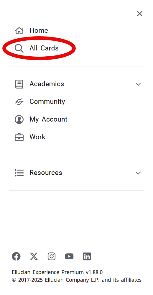 Discover link highlighted in the Main Menu