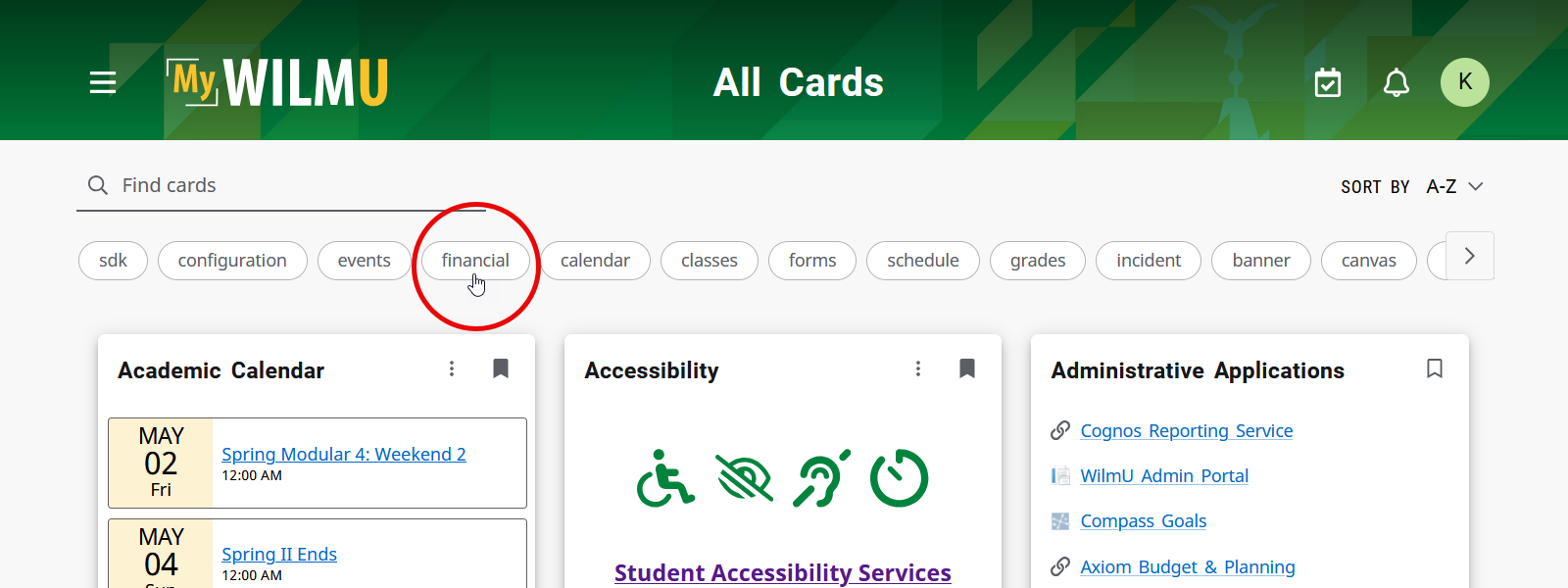 Selecting a tag button